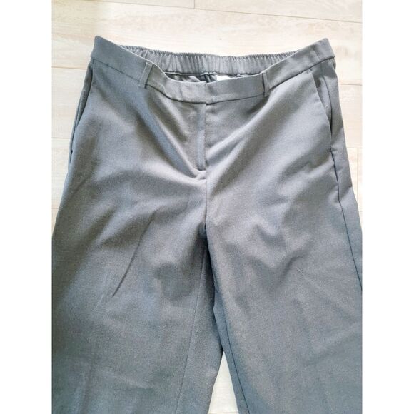 J. Jill 18 Wide Leg Crop‎ Pants Gray Lavarock Stretchy Zip Hook Pckts 1X NEW - Picture 3 of 7